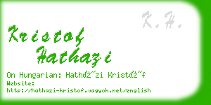 kristof hathazi business card